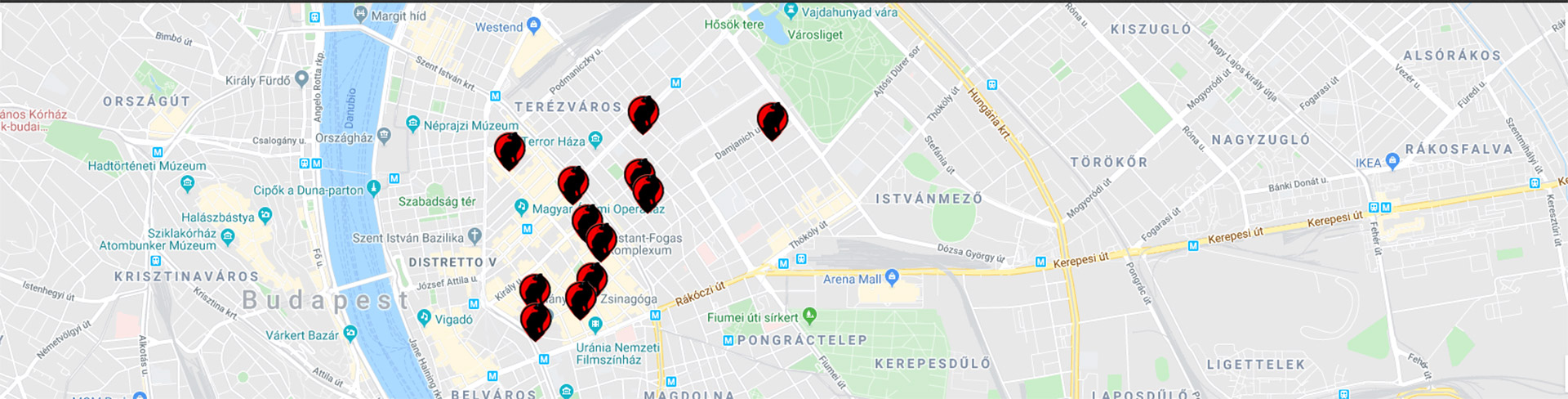 Mappa Appartamenti  Budapest